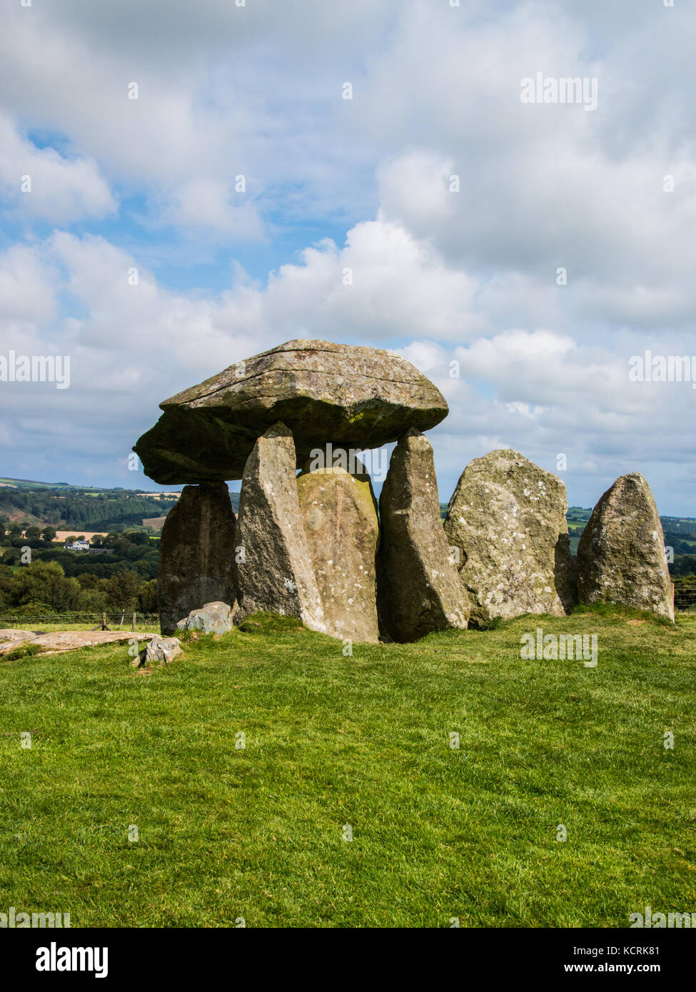 Pentre ifan túmulo neolítico. Foto de stock