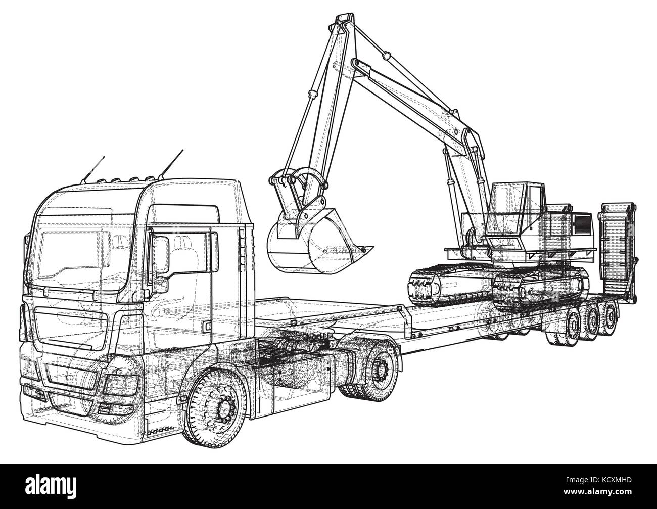Схемы спецтехники. Раскраска грузовик трал. Экскаватор эскиз. Спецтехника самосвал с манипулятором. Раскраска трал с экскаватором.