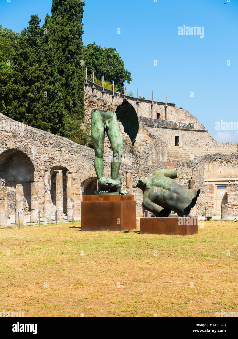Templo en ruinas de Pompeya, Nápoles, Campania, Italia Foto de stock