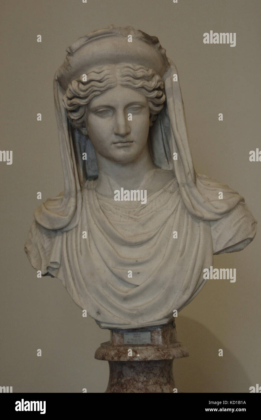 Deméter (CERES). diosa de la cosecha y la agricultura. La escultura de mármol. Altemps Palacio. Museo Nacional Romano, Roma. Italia. Foto de stock