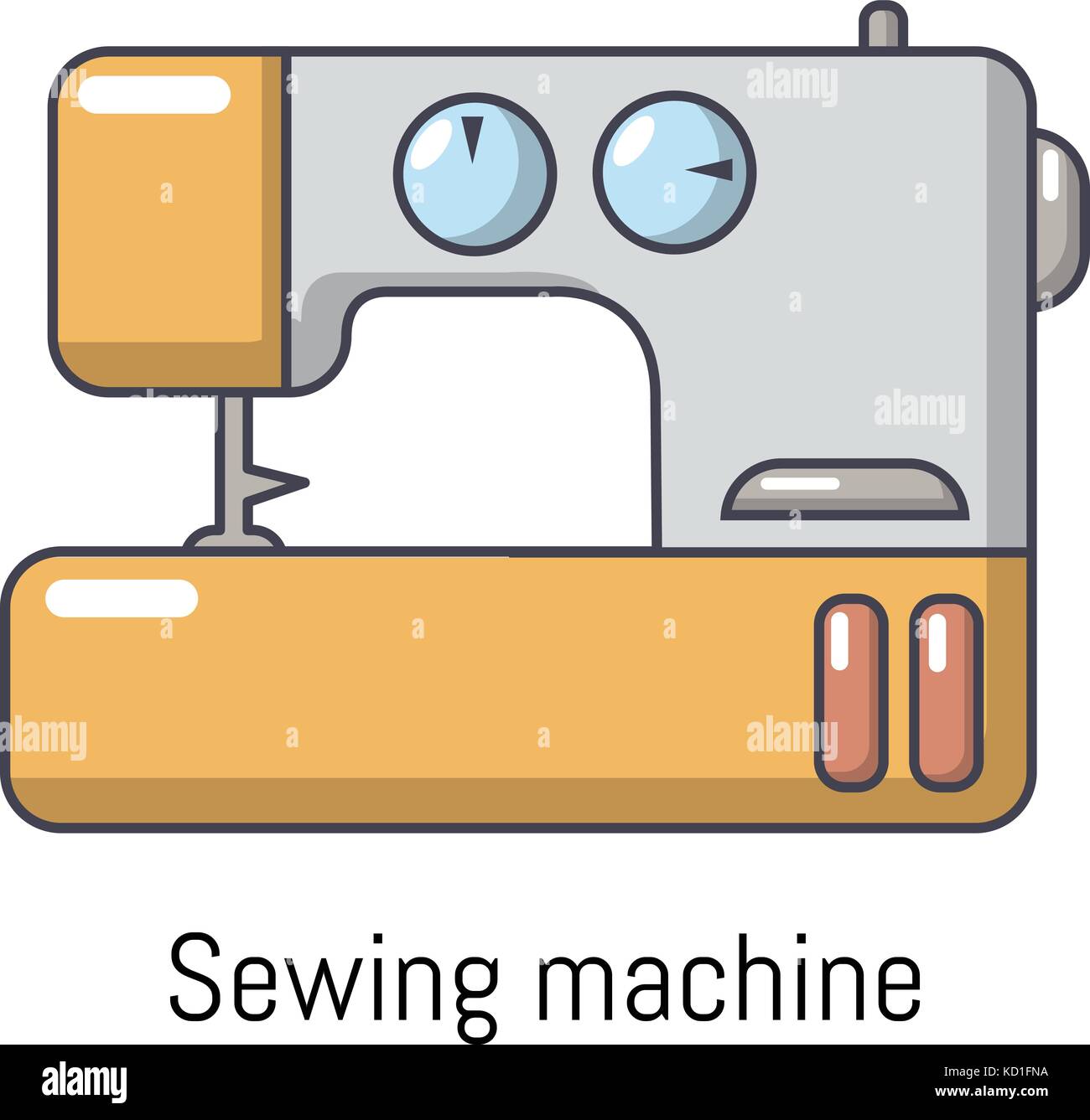 Icono de la máquina de coser, estilo de dibujos animados Imagen Vector de  stock - Alamy