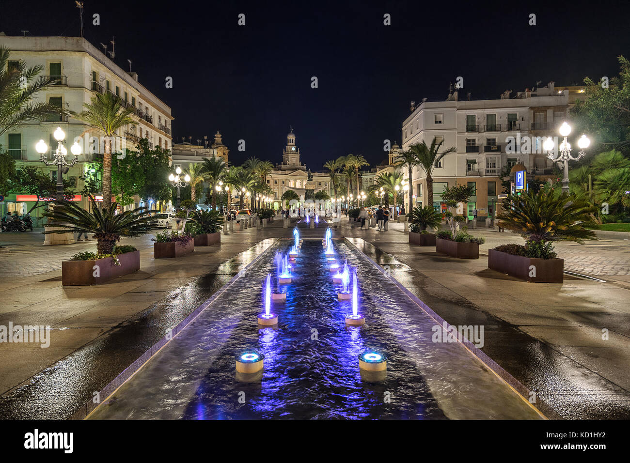 Cádiz, en España, la plaza de San Juan de Dios Foto de stock