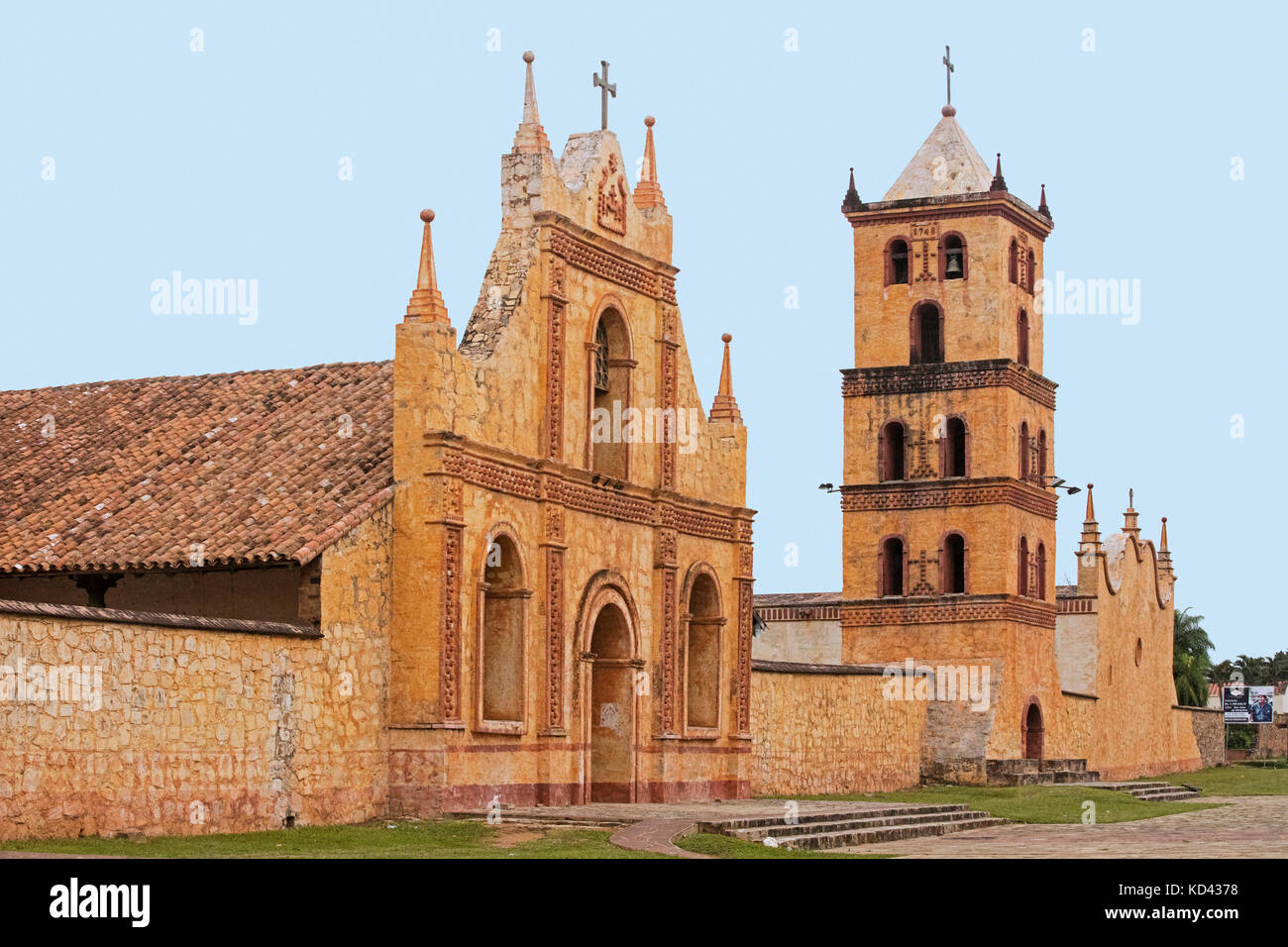 La Iglesia de la Misión Jesuita de San José de Chiquitos, Provincia de Chiquitos, Santa Cruz, Bolivia Foto de stock