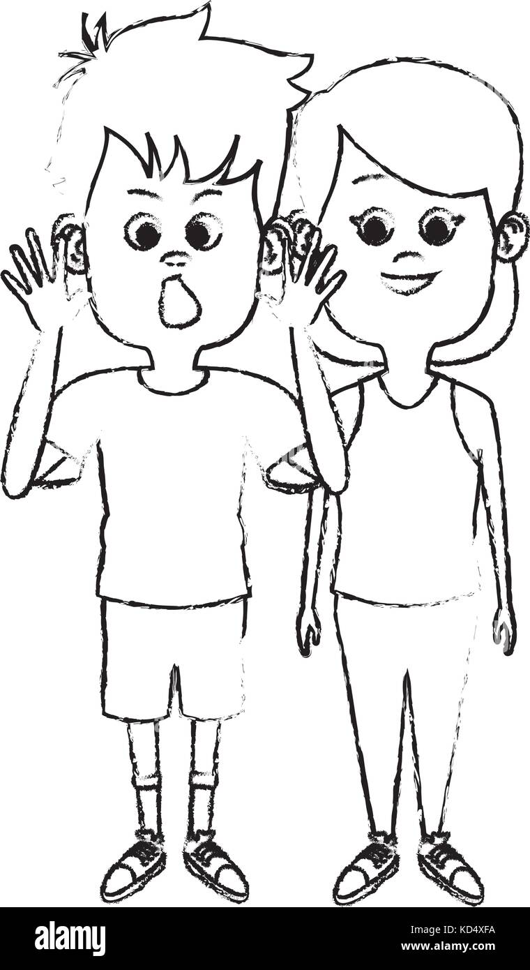 Personas para dibujar para niños Imágenes de stock en blanco y negro -  Página 2 - Alamy