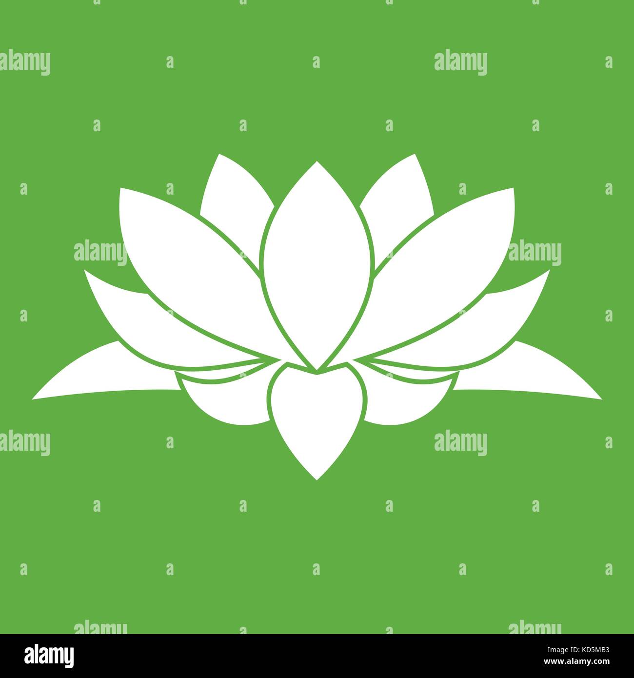 Sangrando En Verde Nelumbo Nucifera La Bellísima Flor De Loto Flor De Loto Verde Vector Icono Flor Loto Aislado Vector