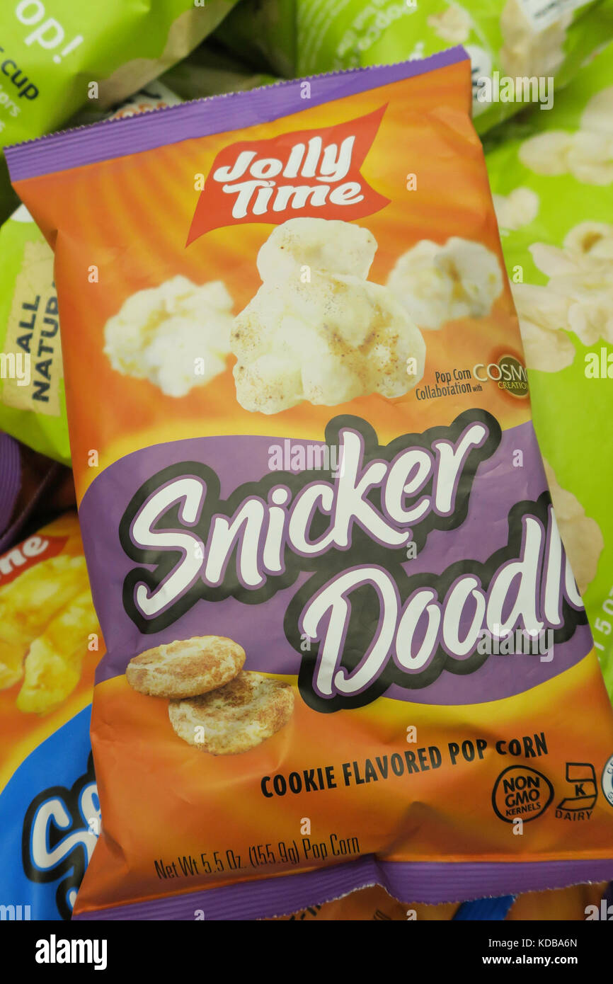 Snack bolsas de Jolly tiempo palomitas, EE.UU. Foto de stock