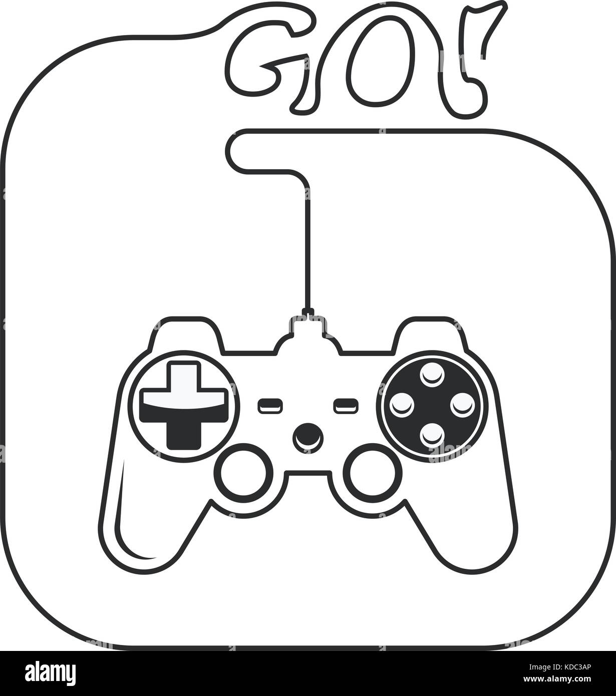 Gamepad en manos icono - consola de juegos joystick Ilustración del Vector