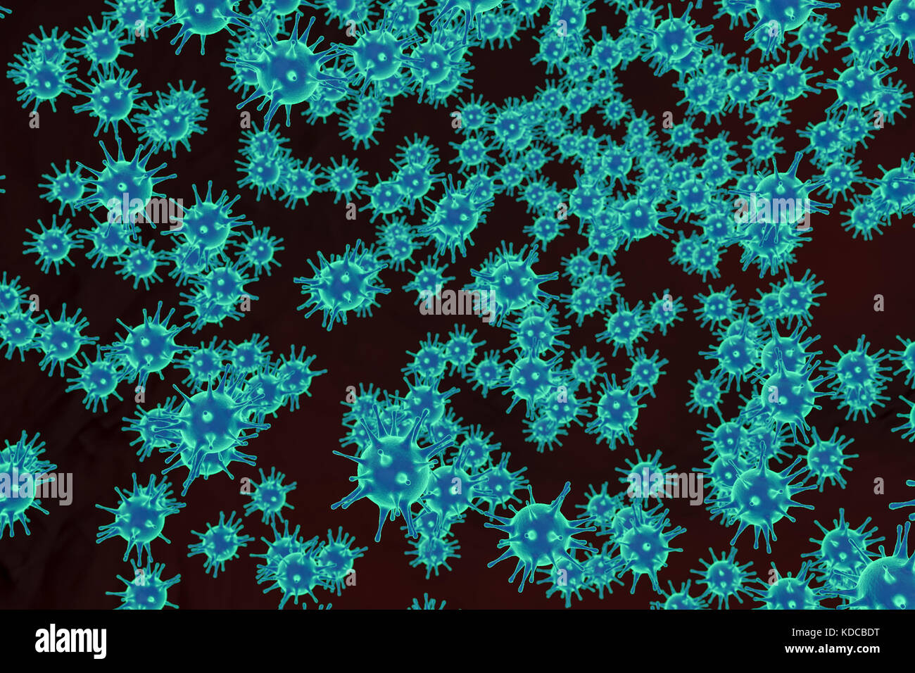 Un primer plano de un virus Foto de stock