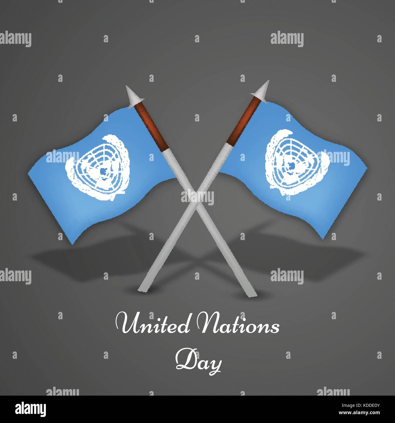 Ilustración del día de las Naciones Unidas antecedentes Ilustración del Vector