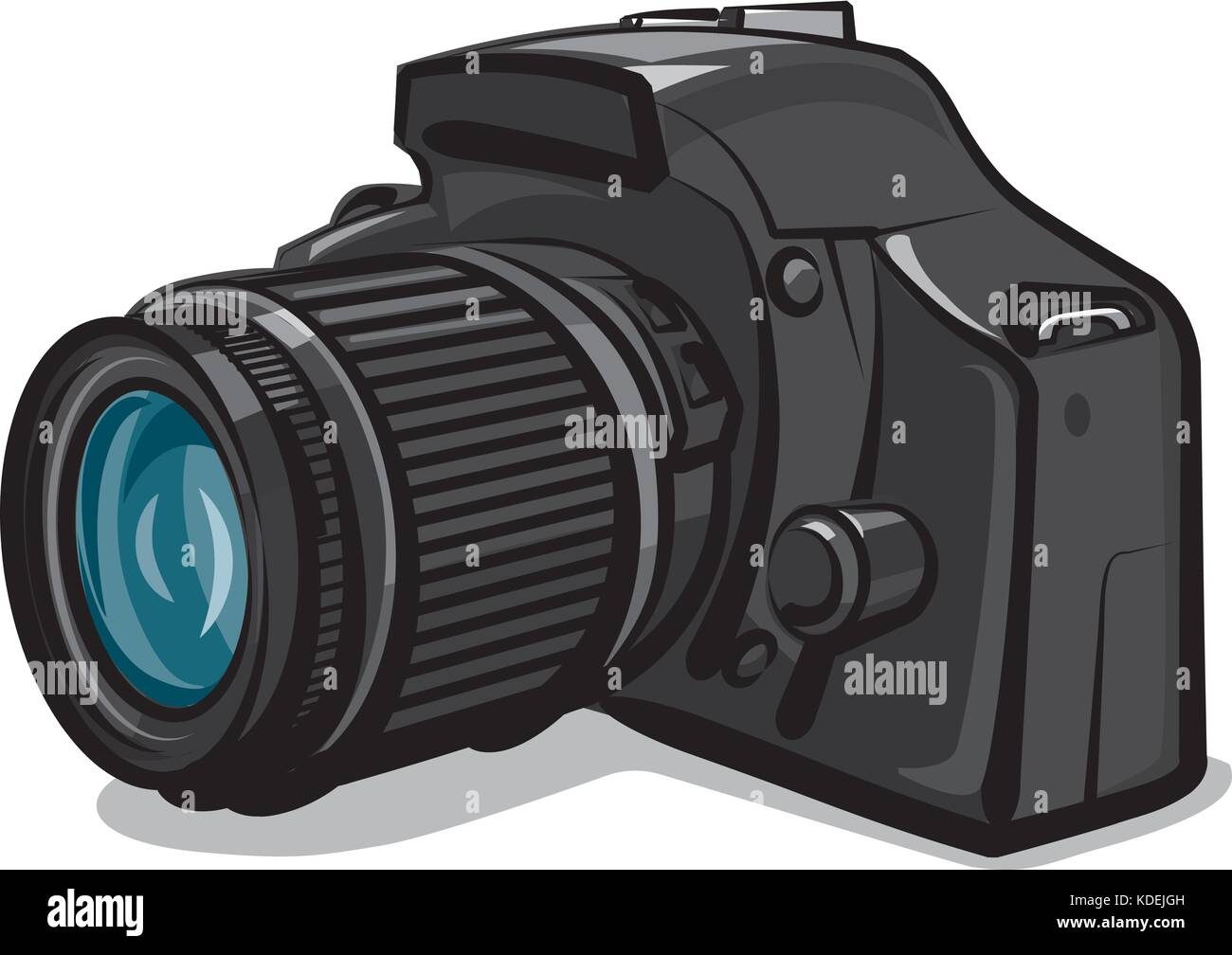 Ilustración de cámara fotográfica profesional sobre fondo blanco Imagen  Vector de stock - Alamy