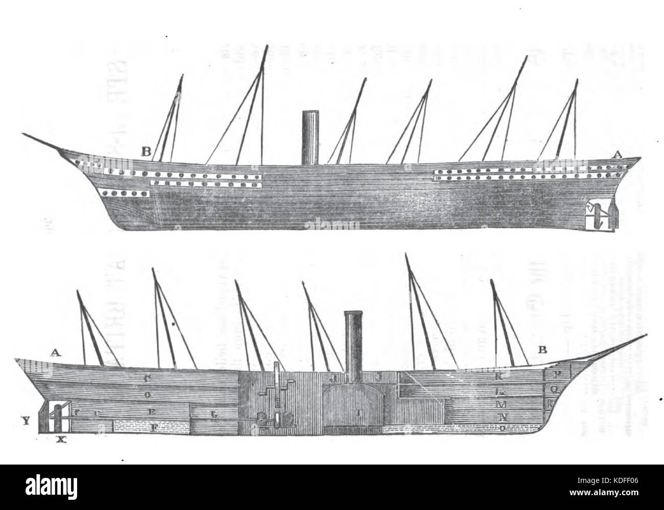 SS Gran Bretaña diagrama Foto de stock