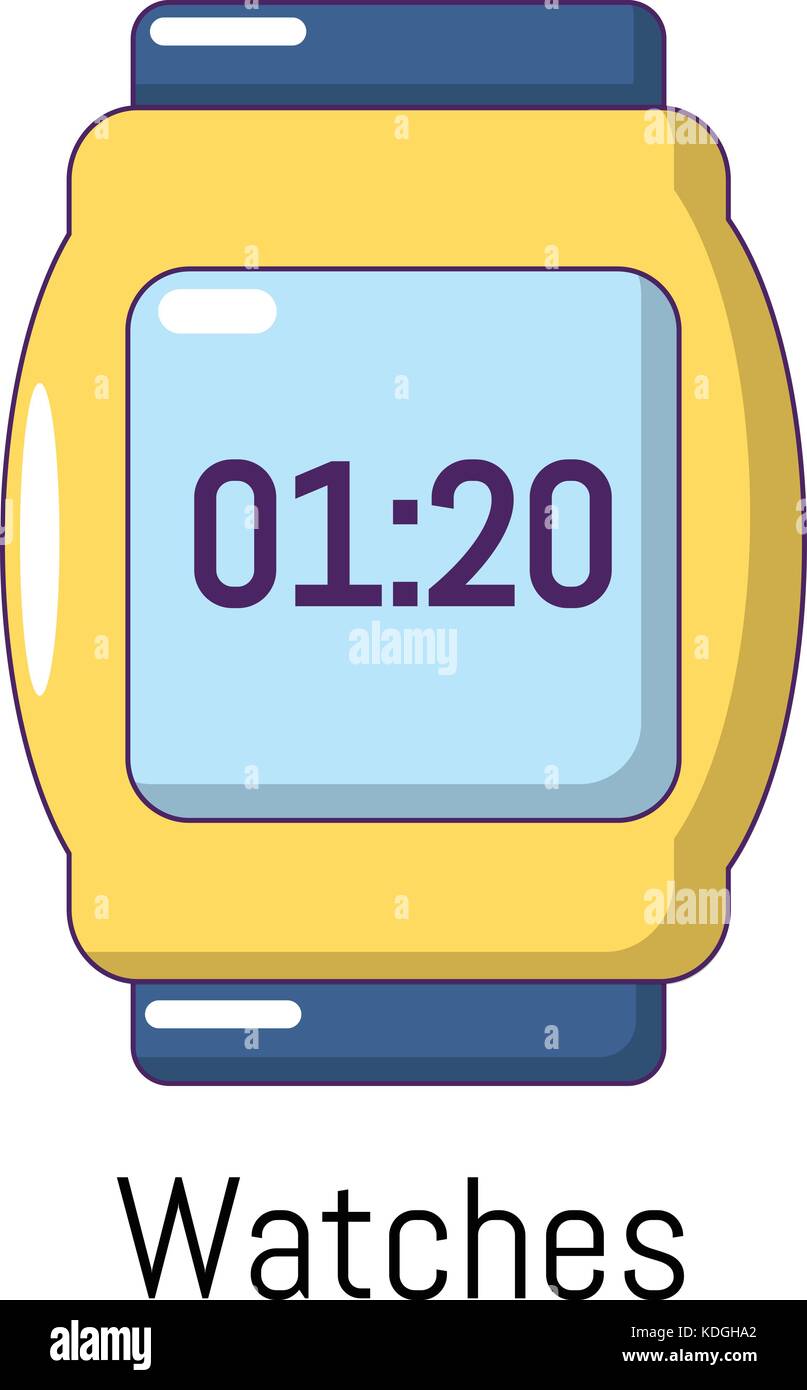 Relojes, icono de estilo de dibujos animados Imagen Vector de stock - Alamy
