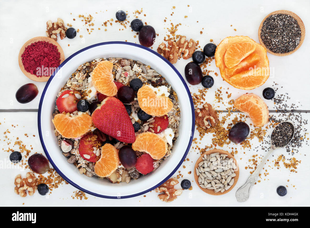 Protein cereales de desayuno con frutos secos, granolas y semillas