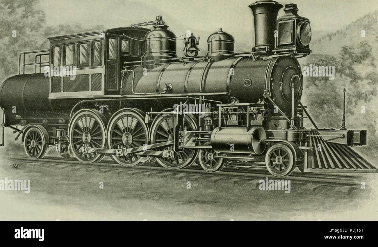 Ingeniería locomotora una práctica oficial de potencia motriz ferroviaria y el material rodante (1898) (14761259085) Foto de stock