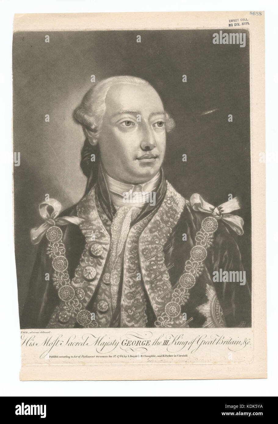Su majestad más sagrado George III. Rey de Gran Bretaña (NYPL B12610211) 424938 Foto de stock