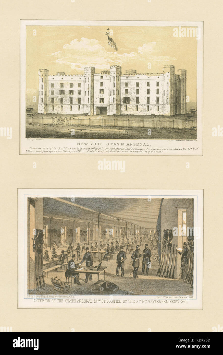 El Estado de Nueva York Arsenal; interior de los arsenales del Estado 57th St. ocupada por la séptima N.Y.V. (Steuben Regt.) 1861 (NYPL B13476047) 423294 Foto de stock