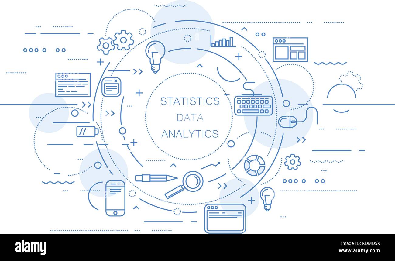 Sitio web analytics y estadísticas de datos diseño abstracto Ilustración del Vector