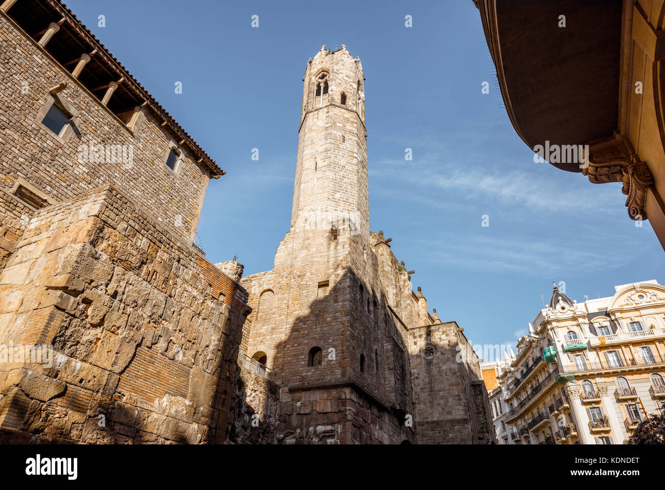 Casco antiguo de la ciudad de Barcelona Foto de stock