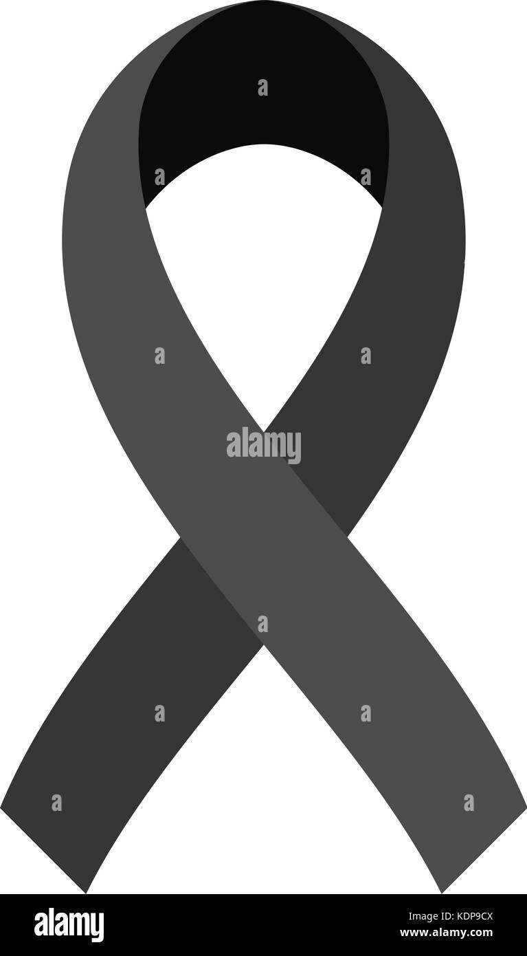 Vector de cinta negra sobre fondo blanco. Símbolo de luto Imagen Vector de  stock - Alamy