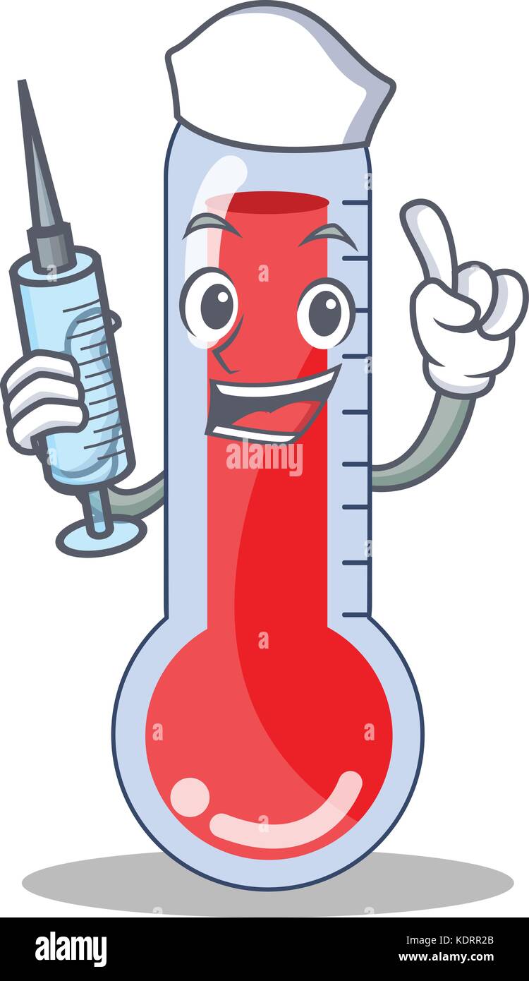 Colección de dibujos animados de carácter termómetro enfermera Imagen  Vector de stock - Alamy