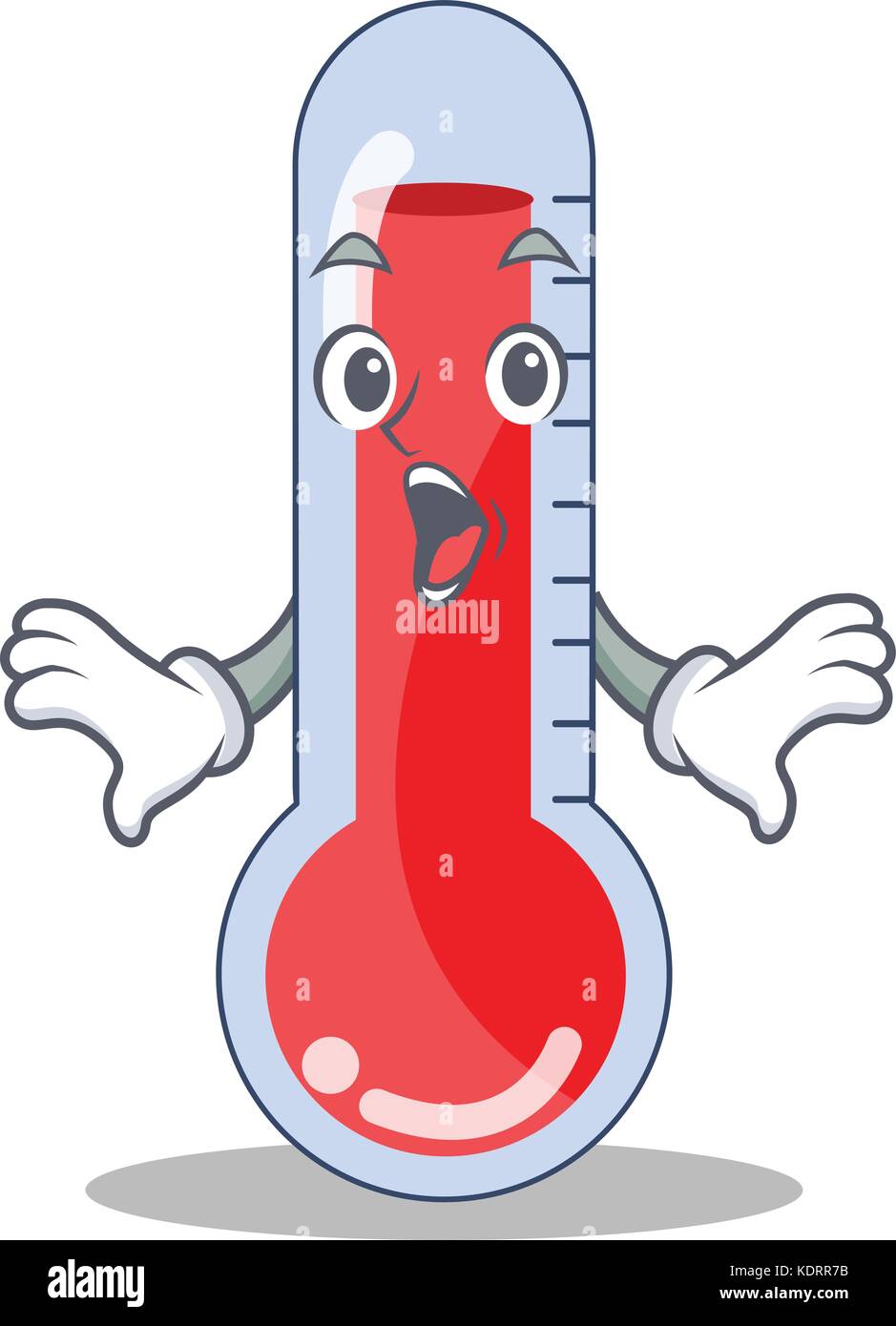 Colección de dibujos animados de carácter termómetro sorprendió Imagen  Vector de stock - Alamy