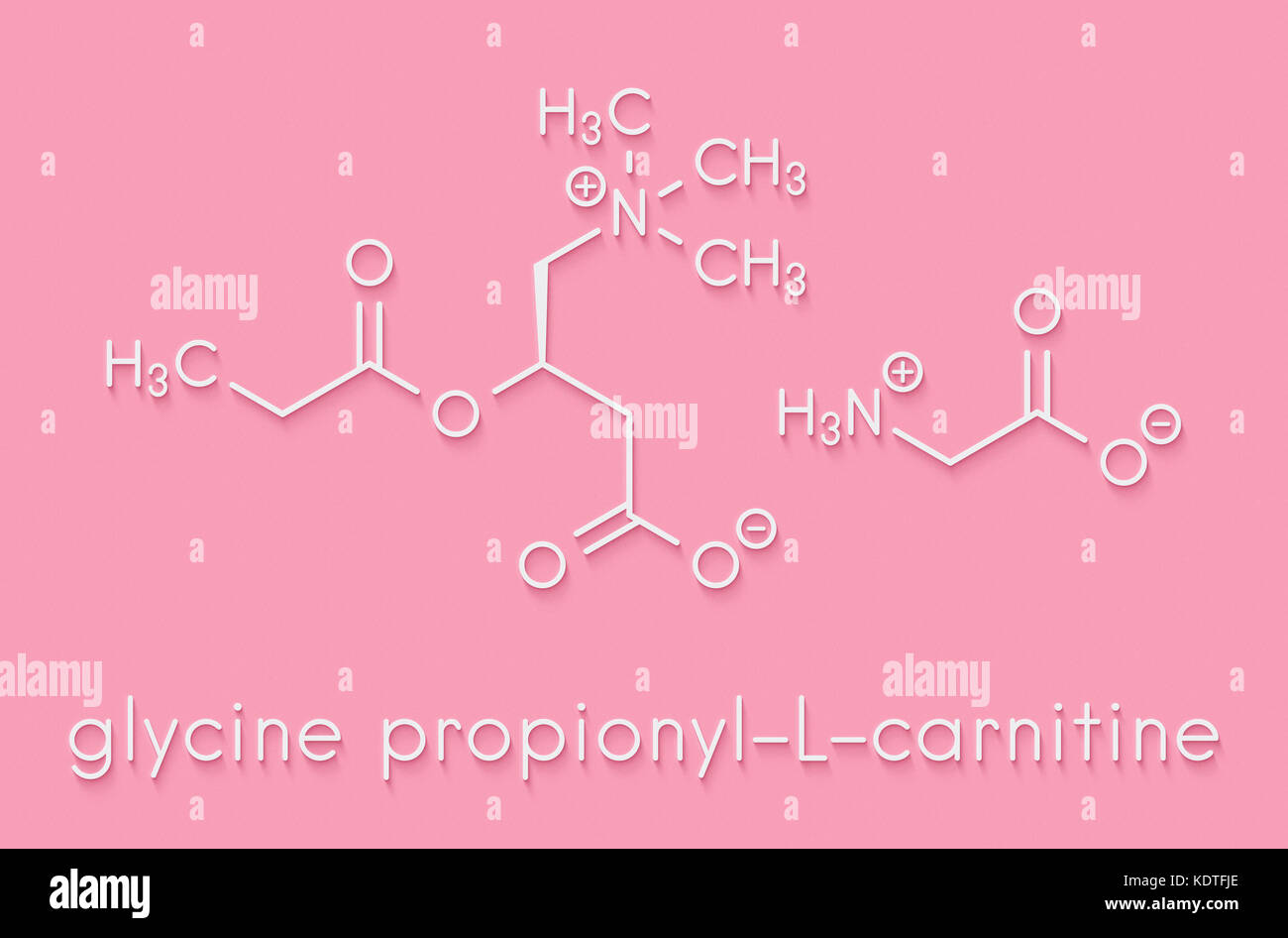 Gplc glicina propionyl-l-carnitina) suplemento nutricional molécula fórmula  esquelética Fotografía de stock - Alamy