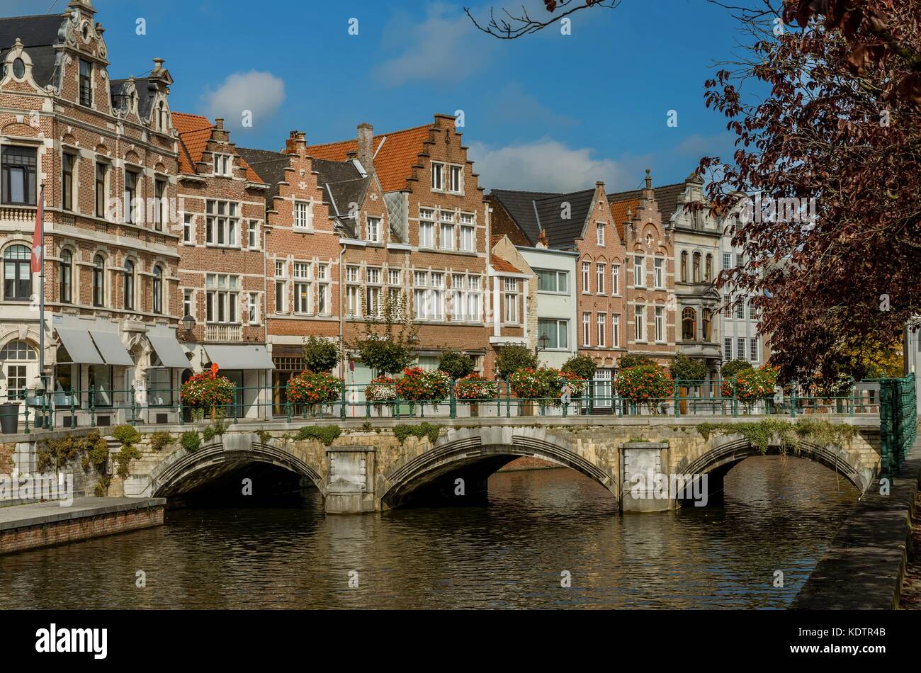 Una vista de la ciudad belga, Lier Foto de stock