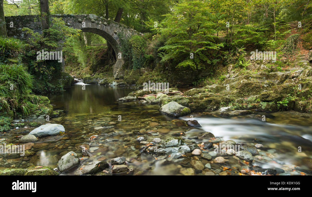 Foley's Bridge, tollymore Foto de stock