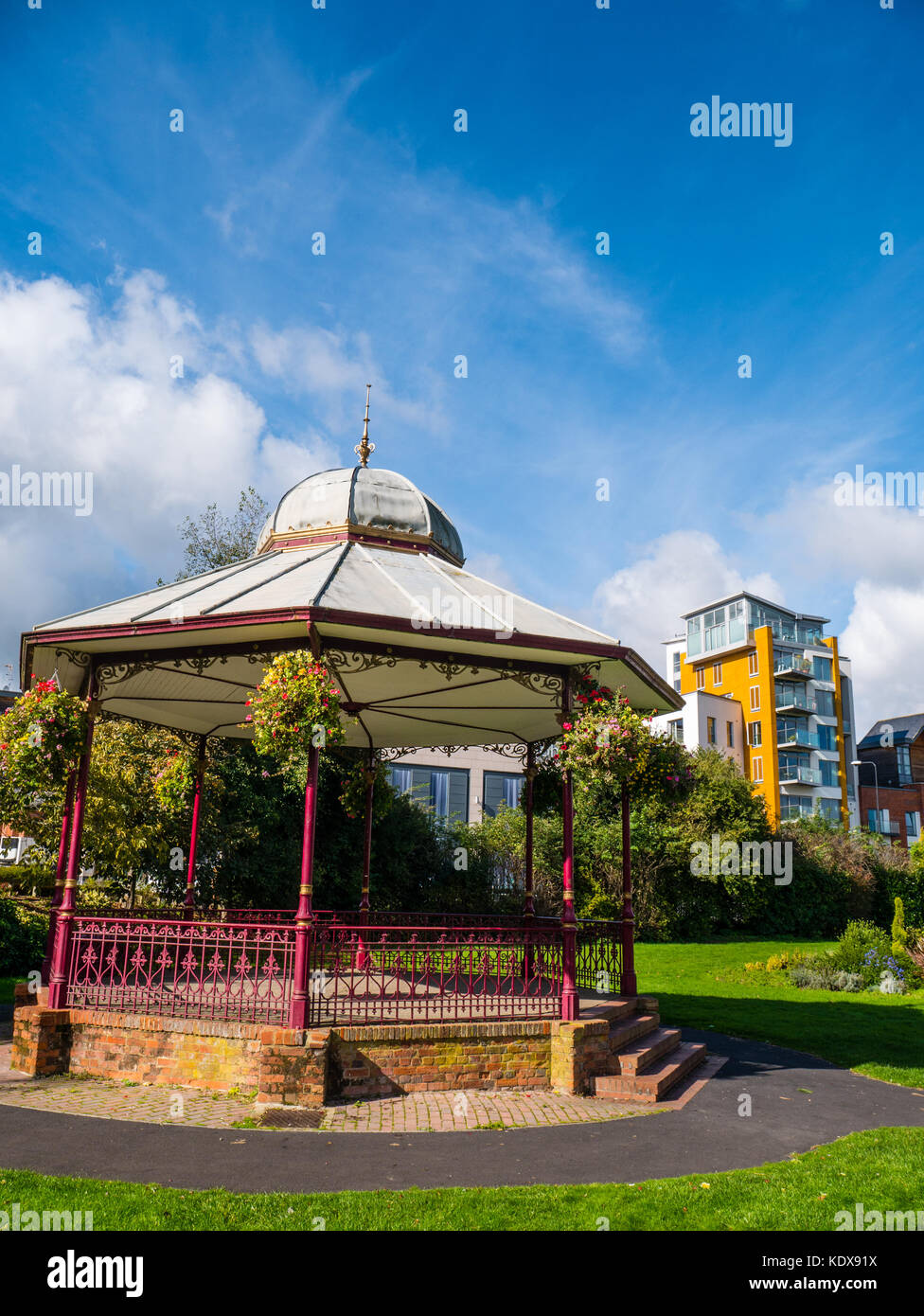 Bandstand, Victoria Park, Newbury, Reading, Berkshire, Inglaterra Foto de stock