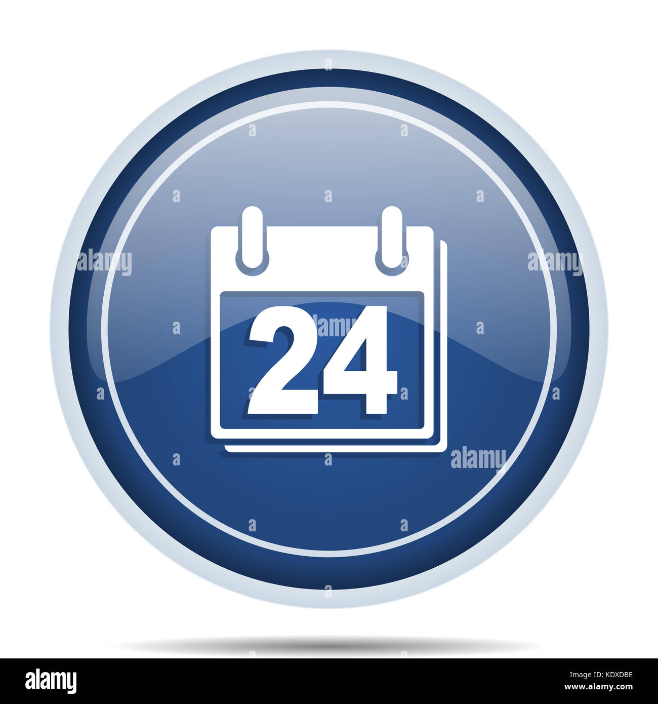 Calendario redondo azul icono web. círculo aislado botón de internet para  aplicaciones de smartphone y diseño de la web Fotografía de stock - Alamy