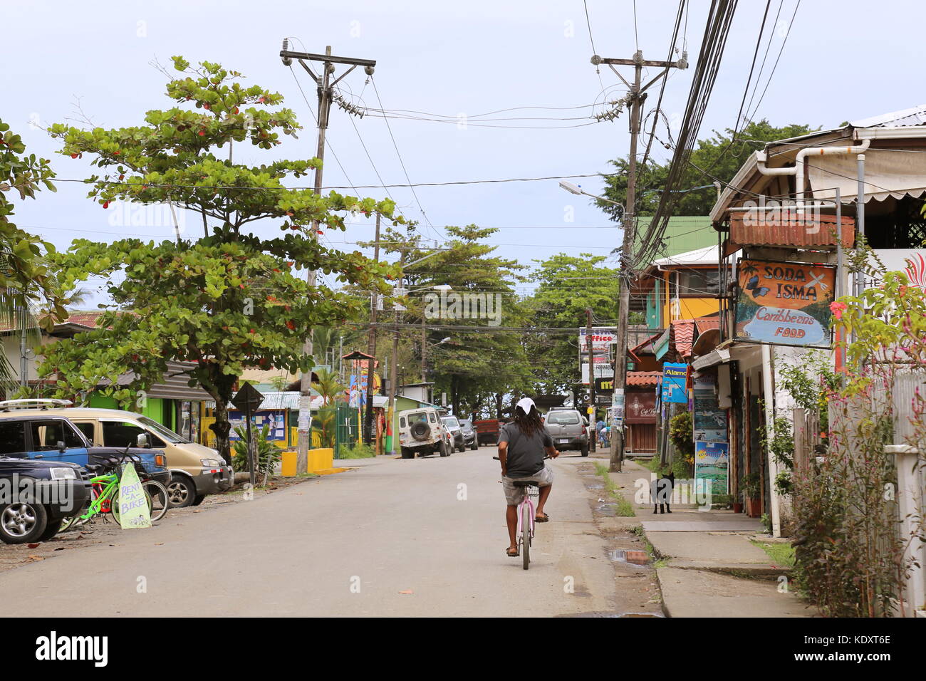 El centro de la ciudad, Avenida 71, Puerto Viejo de Talamanca, provincia de  Limón, Mar Caribe, Costa Rica, Centroamérica Fotografía de stock - Alamy