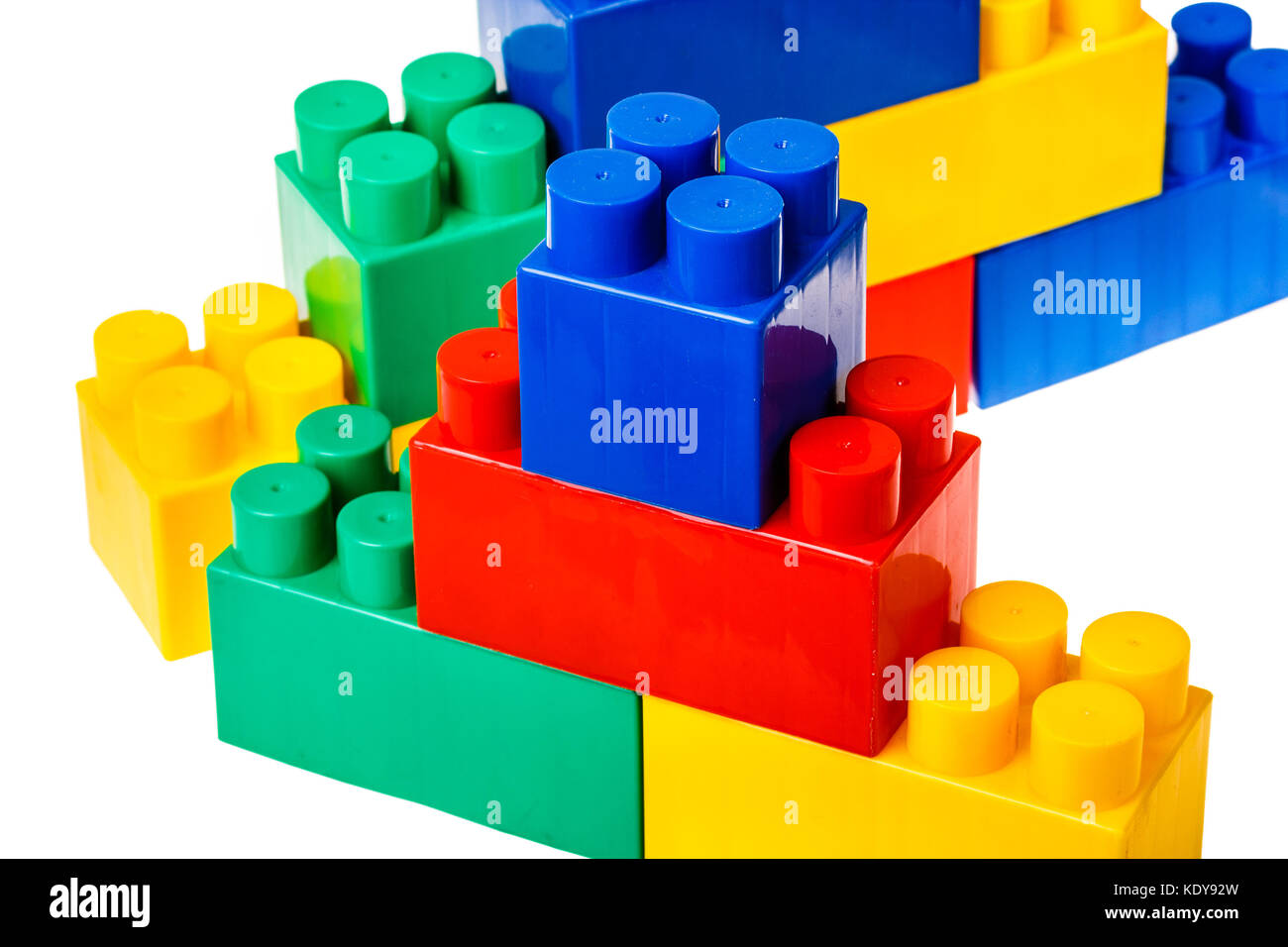 Bloques de plástico de juguete para niños habilidades delevlop Fotografía  de stock - Alamy