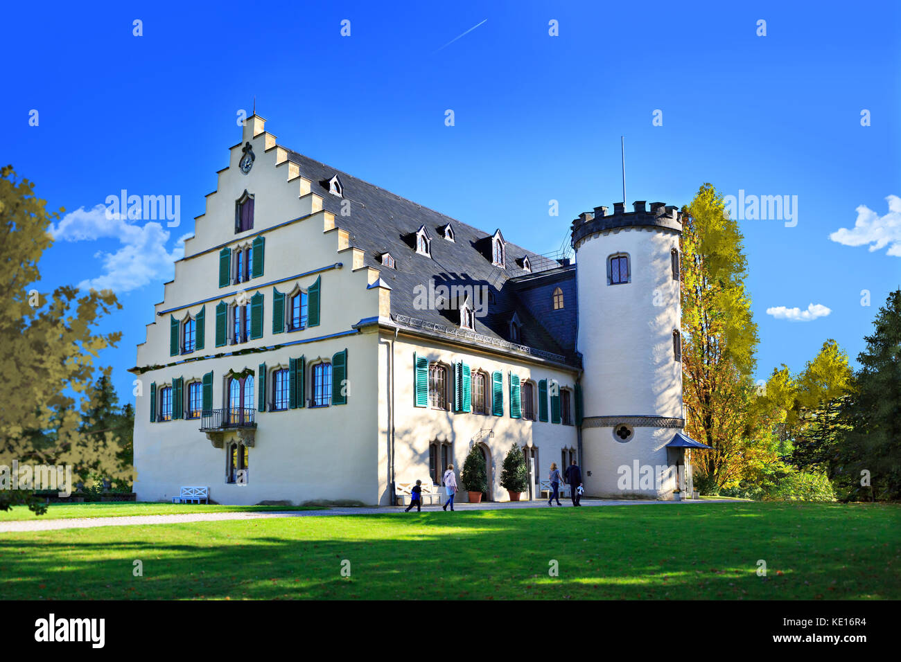Coburg, Alemania: circa octubre, 2017: Schloss rosenau, un palacio en rosenau cerca de Coburg, Baviera, Alemania Foto de stock