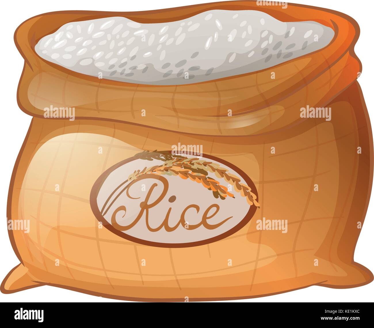 Bolsa de arroz en caricatura Imágenes vectoriales de stock - Alamy