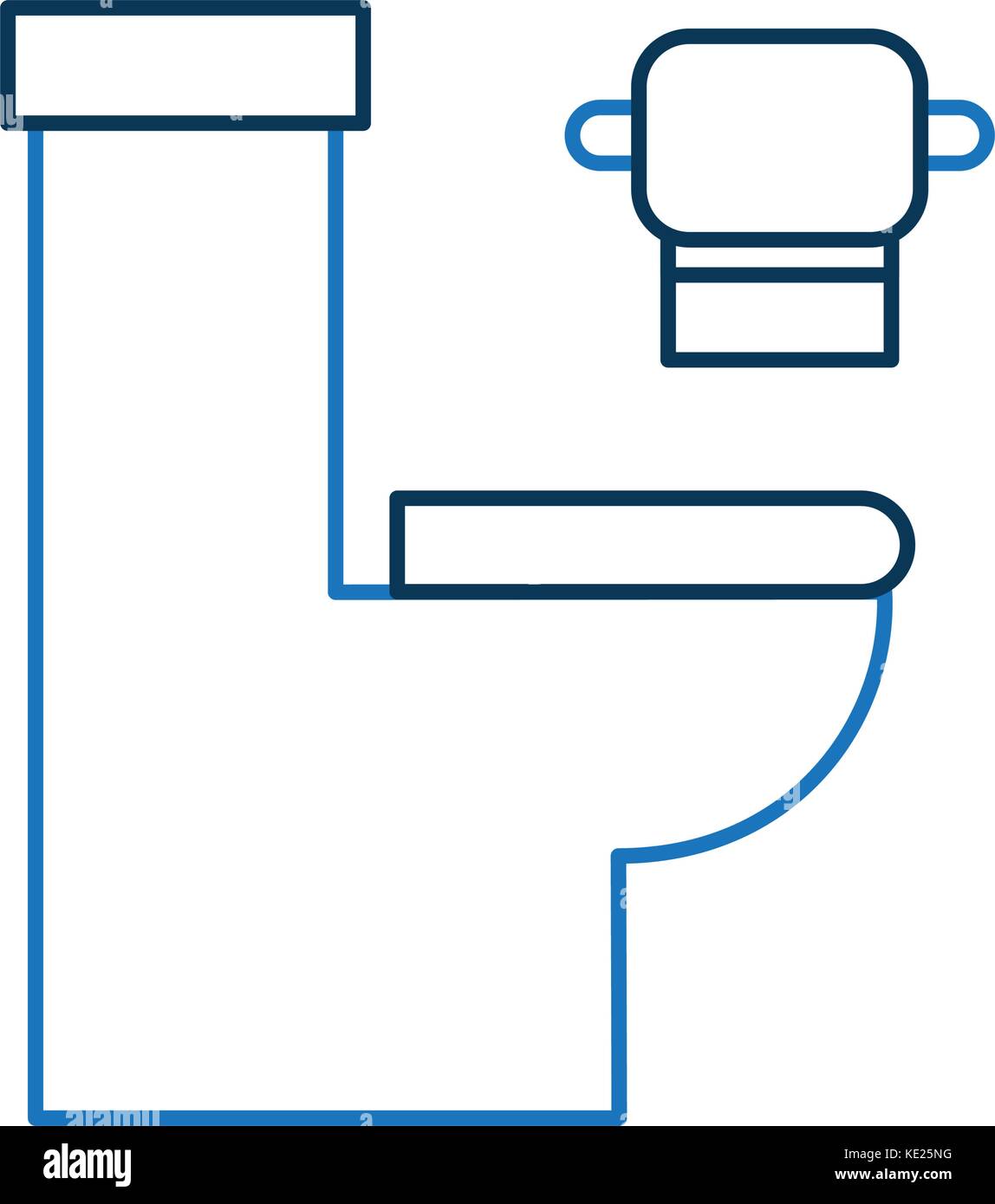 Inodoro con papel higiénico de baño equipo icono dibujos animados Imagen  Vector de stock - Alamy