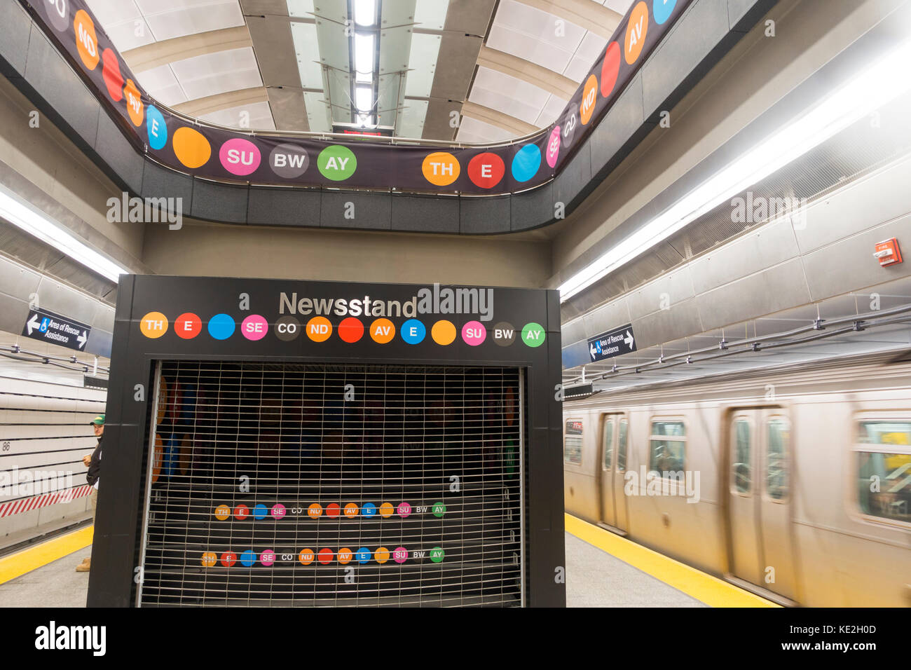 2Nd avenue subway NYC Foto de stock