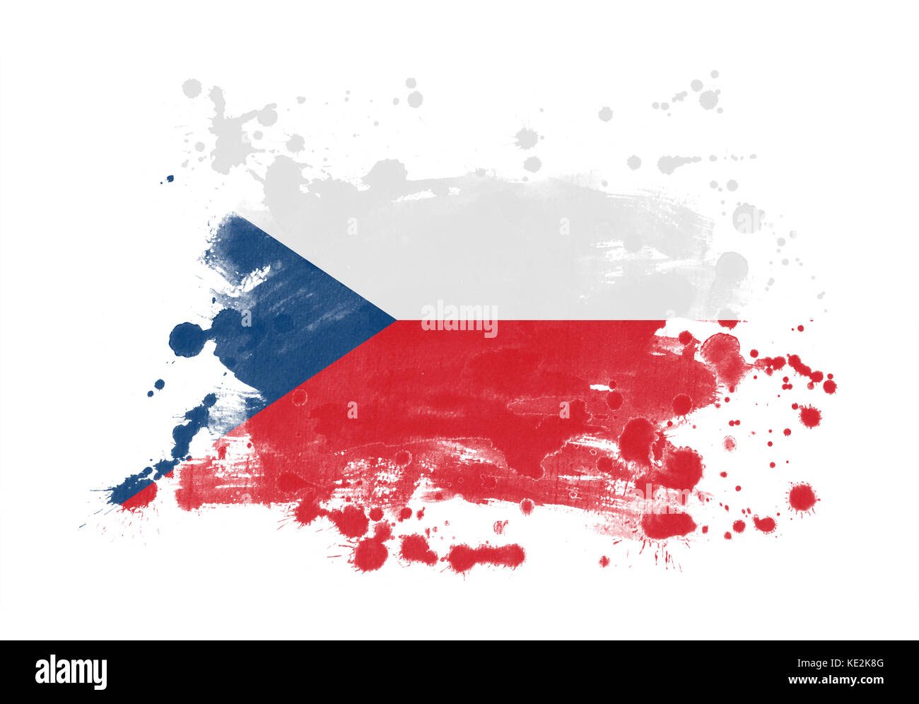 Republica Checa Bandera Pintada Grunge Antecedentes Fotografia De Stock Alamy