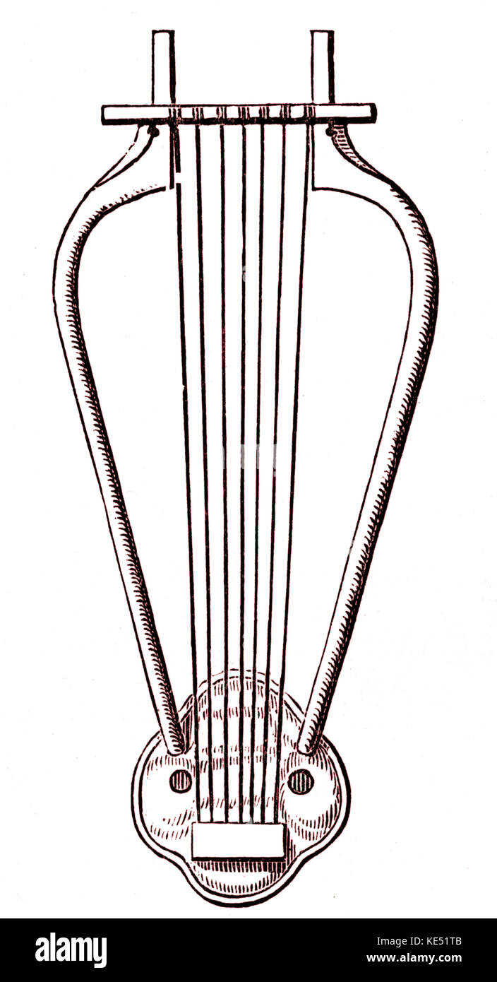 Salterio (o larga lira) - griego antiguo instrumento de cuerda Fotografía  de stock - Alamy