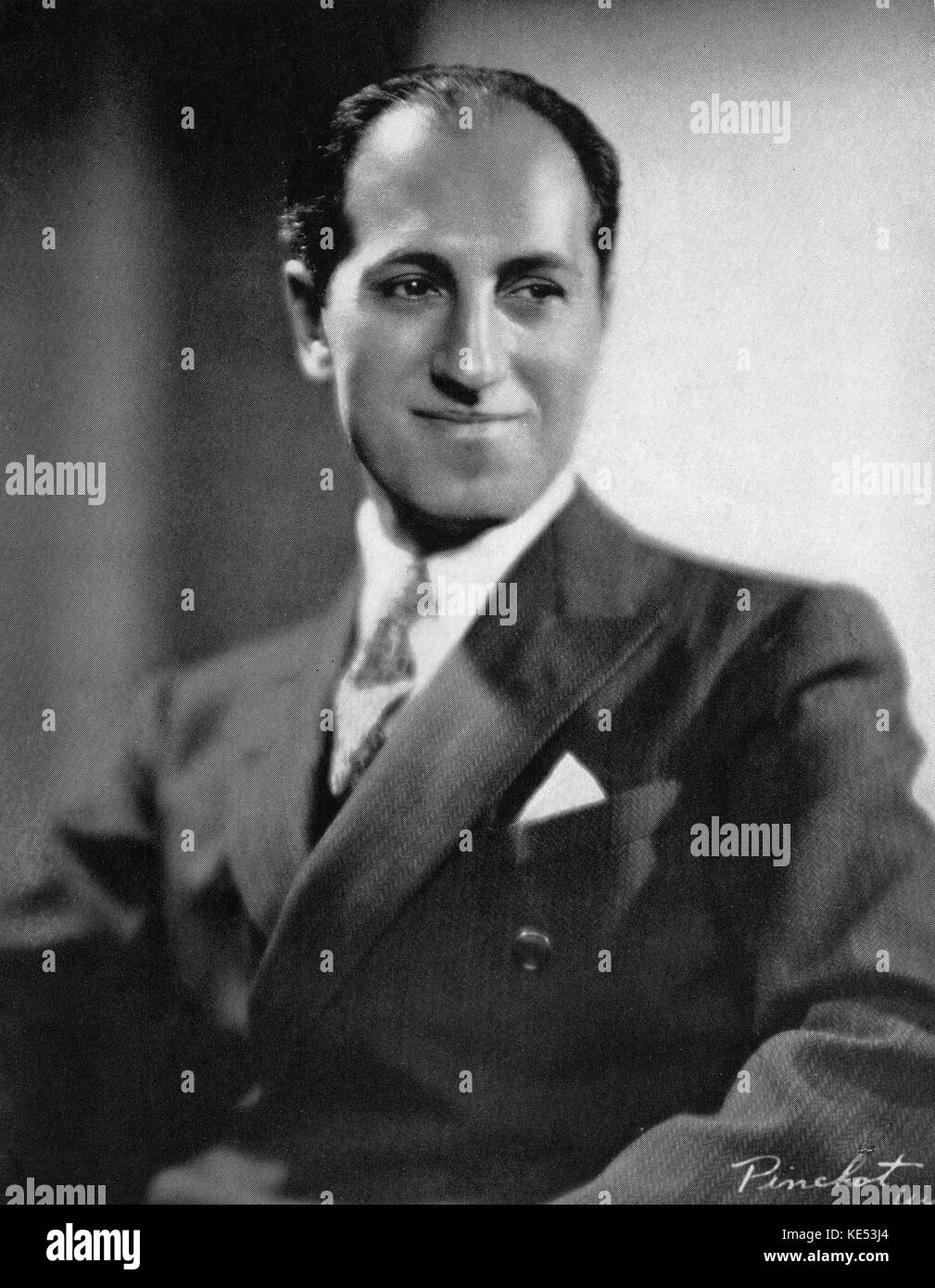George Gershwin - retrato pianista y compositor norteamericano, el 26 de septiembre de 1898 - 11 de julio de 1937 Foto de stock