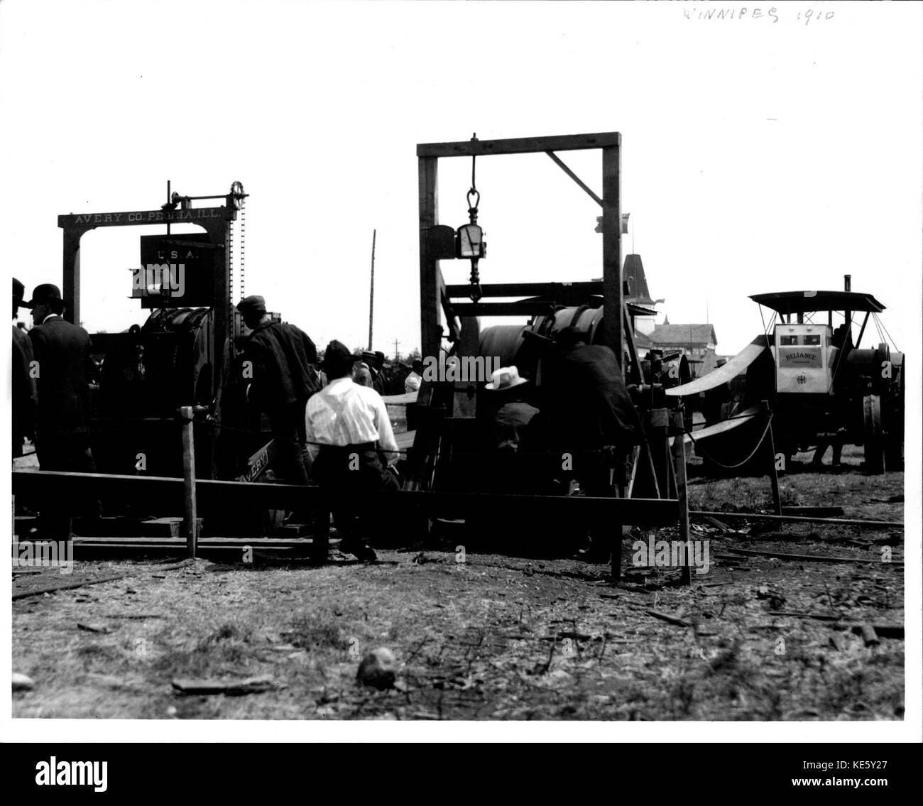 Winnipeg Tractor concursos 1910. Freno de Prony dinamómetros Fotografía