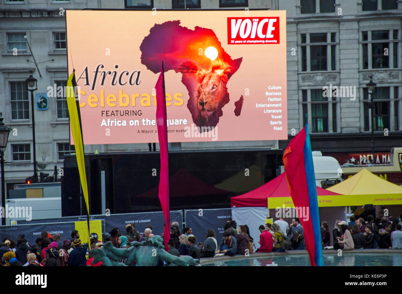 Londres, Reino Unido, 14/10/2017 en la plaza de Londres de 2017 se celebra el Día de África como el Mes de la Historia Negra organizado por el Alcalde de Londres. Foto de stock