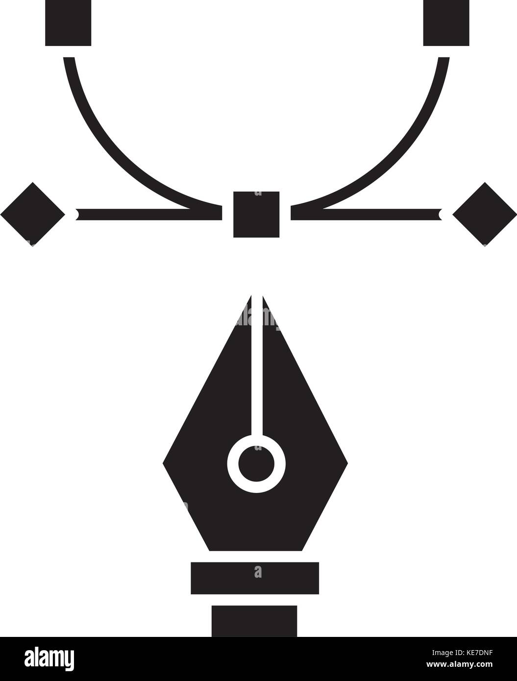 Icono de herramienta de curvatura, ilustración vectorial, signo negro sobre  fondo aislado Imagen Vector de stock - Alamy