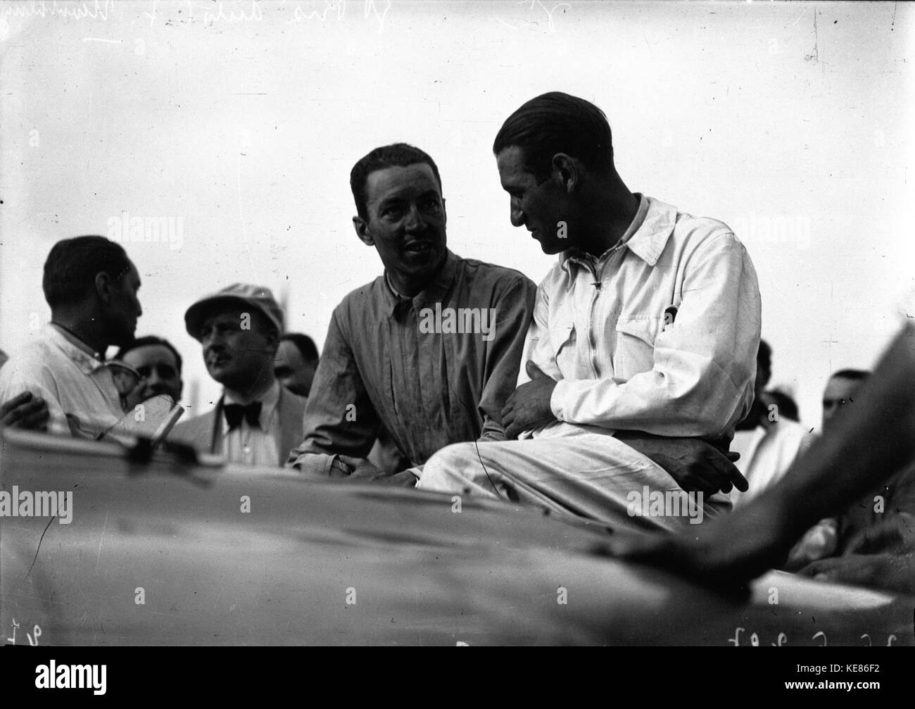 Sommer y Wimille en el Gran Premio de Francia 1936 Foto de stock