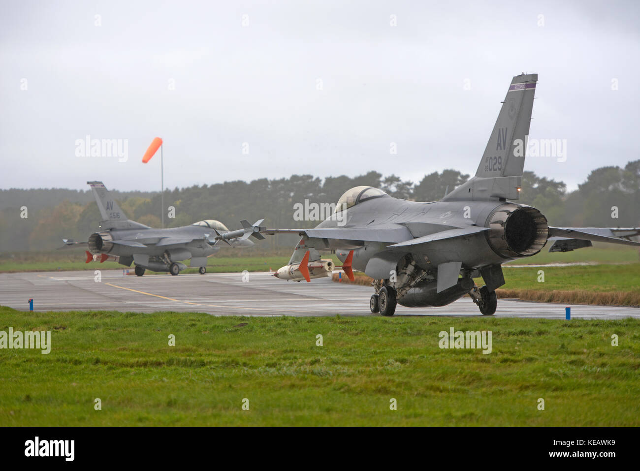 Los aviones que participan en el conjunto de 2017, la OTAN guerrero los impuestos especiales en Escocia. Foto de stock