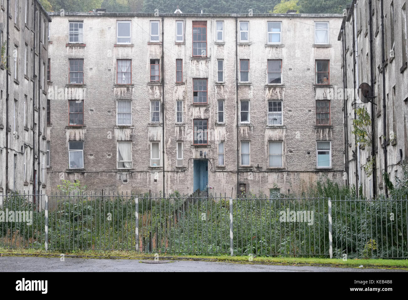 Los pobres abandonados en alquiler venta puerto del Reino Unido Glasgow Foto de stock