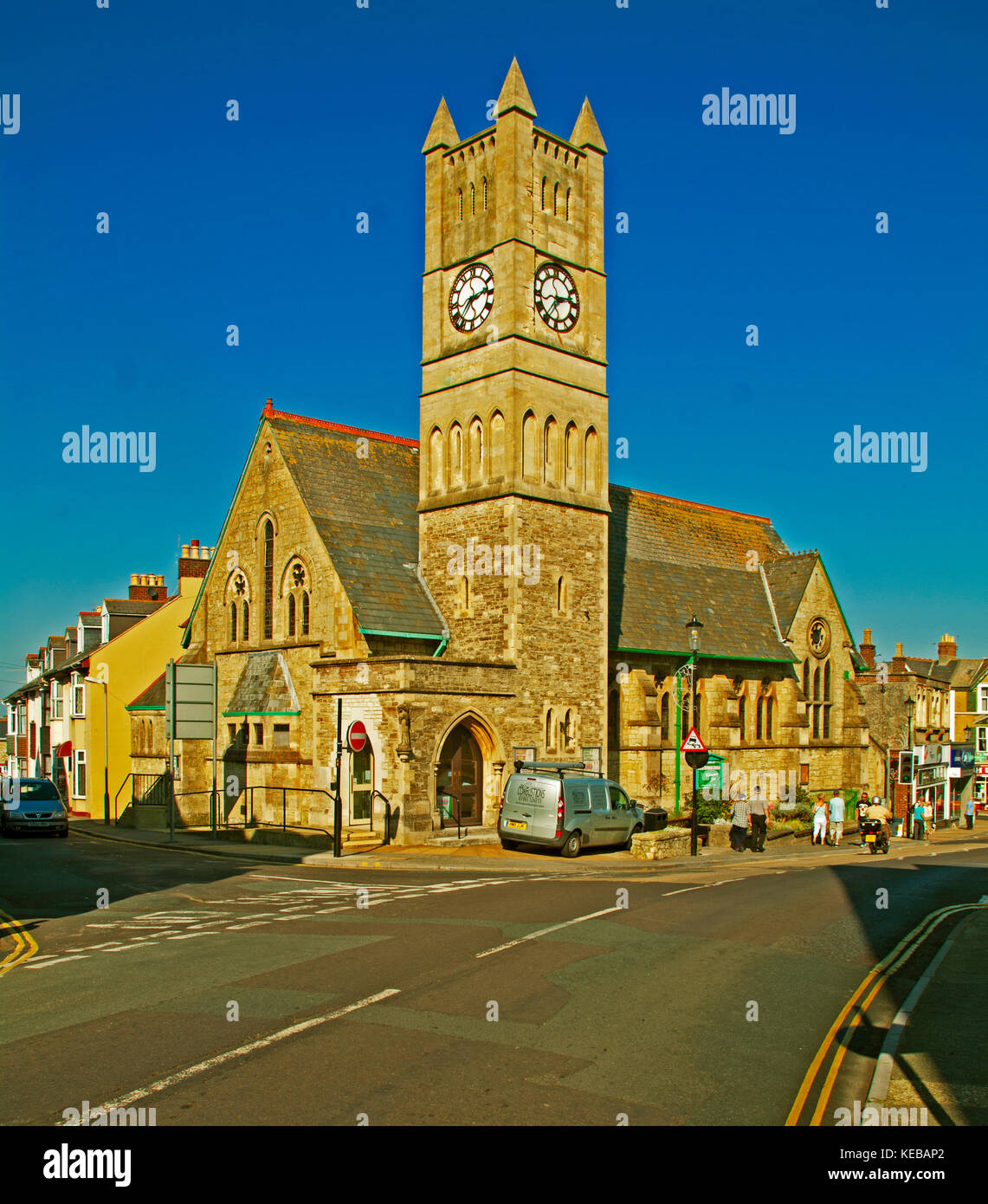 Viejo shanklin, naciones reformar la iglesia, Isle of Wight, Hampshire, Inglaterra. Foto de stock