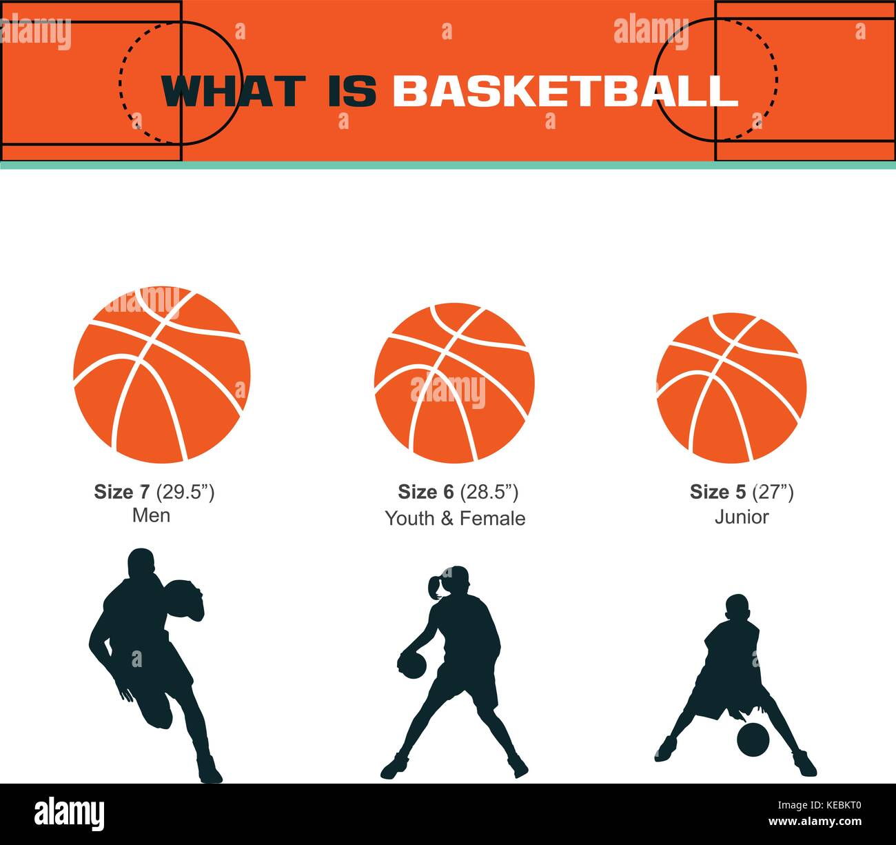 Conjunto de infografías baloncesto vectorial Ilustración del Vector