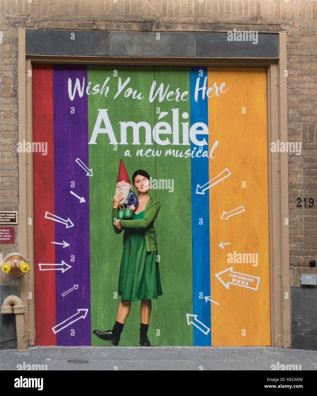 Amelie Broadway Theatre Marquee NYC Foto de stock