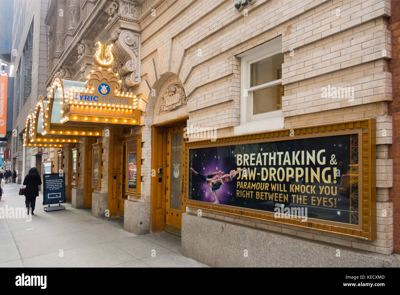 Amante del teatro Broadway NYC marquee Foto de stock