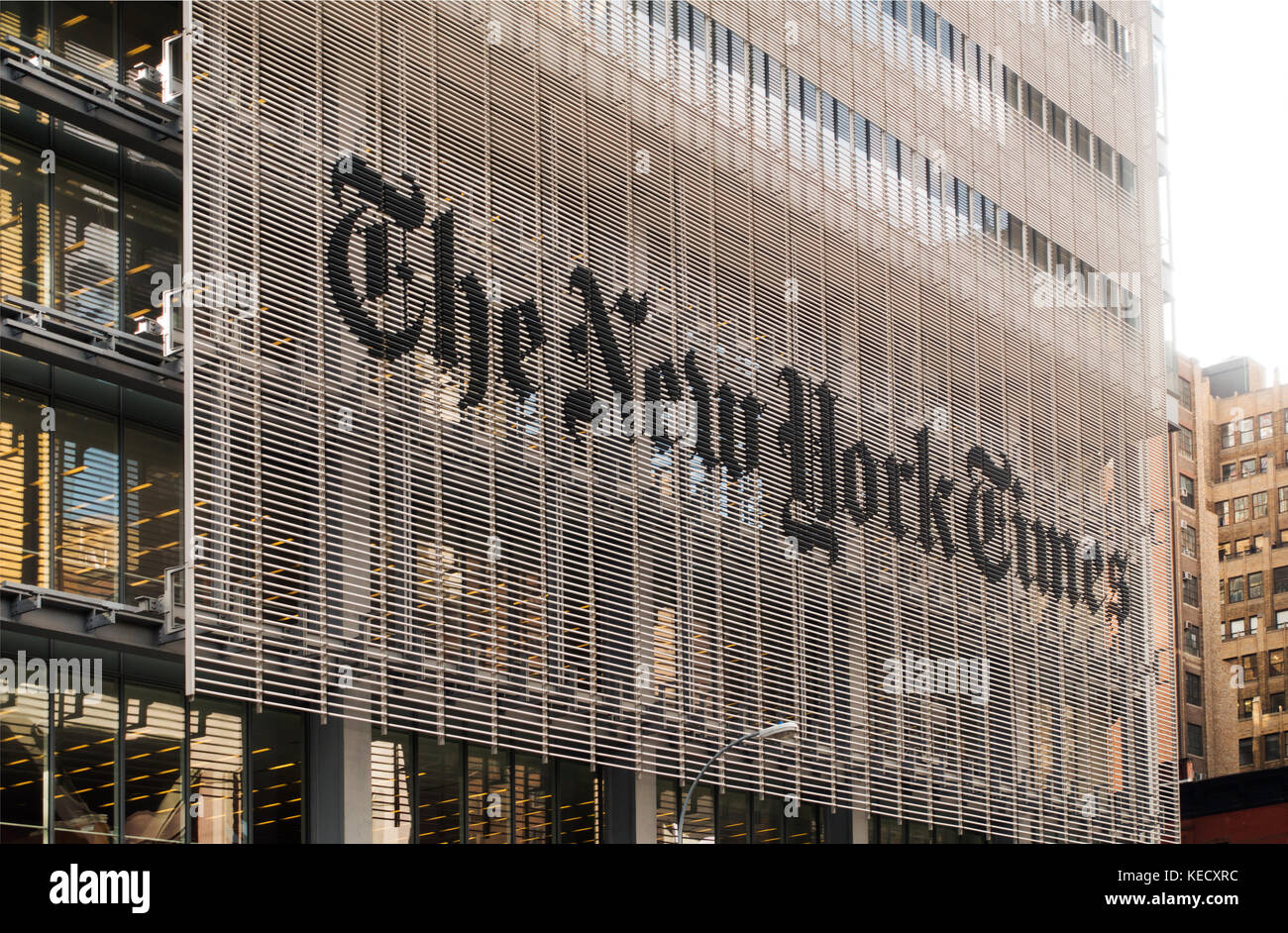 Edificio de oficinas del New York Times NYC Foto de stock